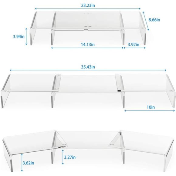 Computers, Laptops & Parts | Acrylic Monitor Stand Riser Dual Monitor ...